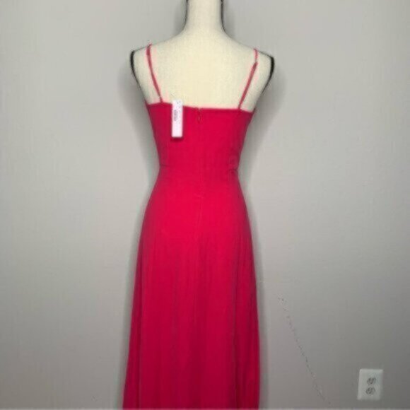 NWT J. Crew Pink Drapey Spaghetti Strap Maxi Dress With Side Slit - Picture 10 of 14